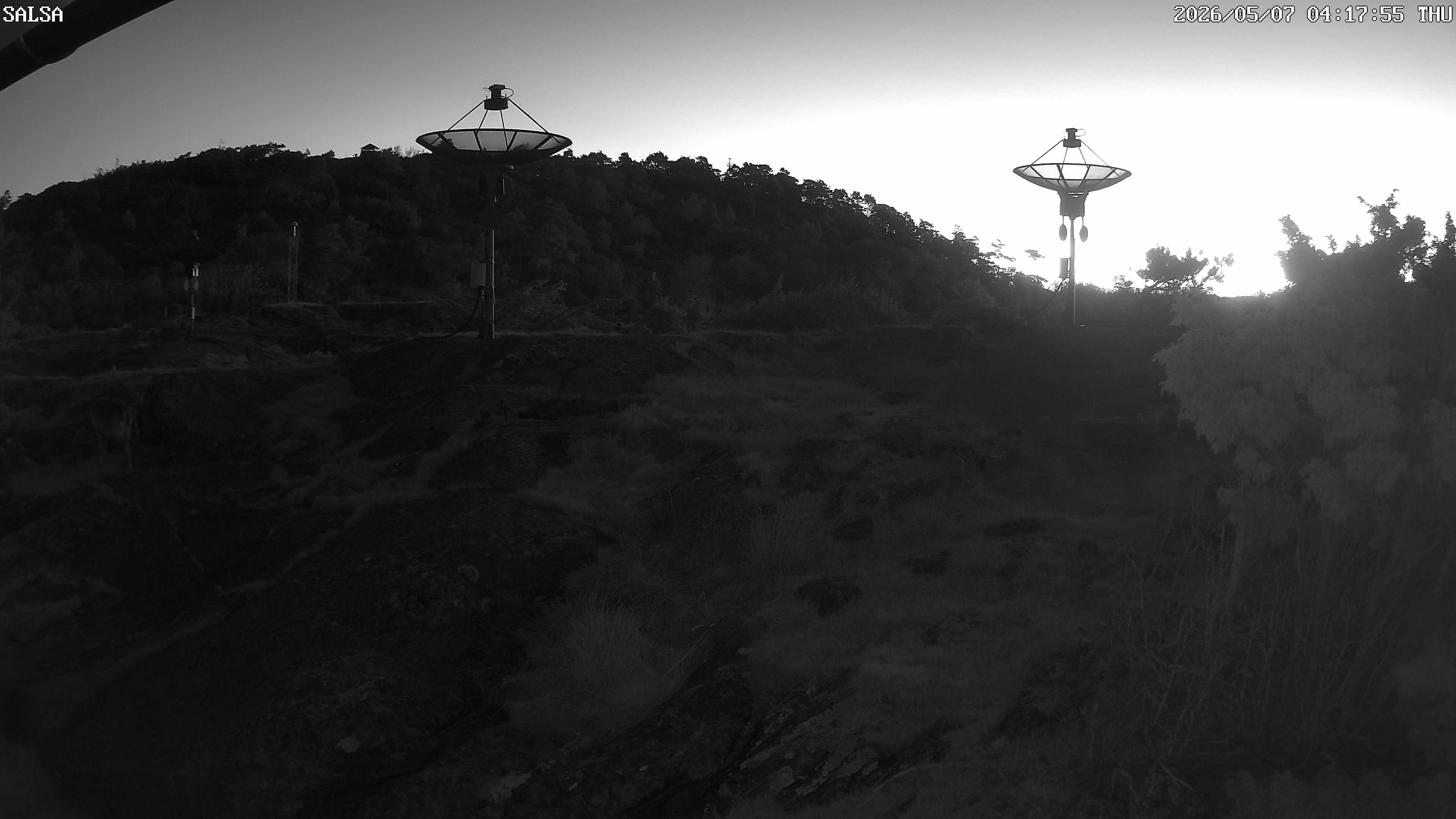 Live webcam feed of the SALSA telescopes (Torre, Vale, Brage)